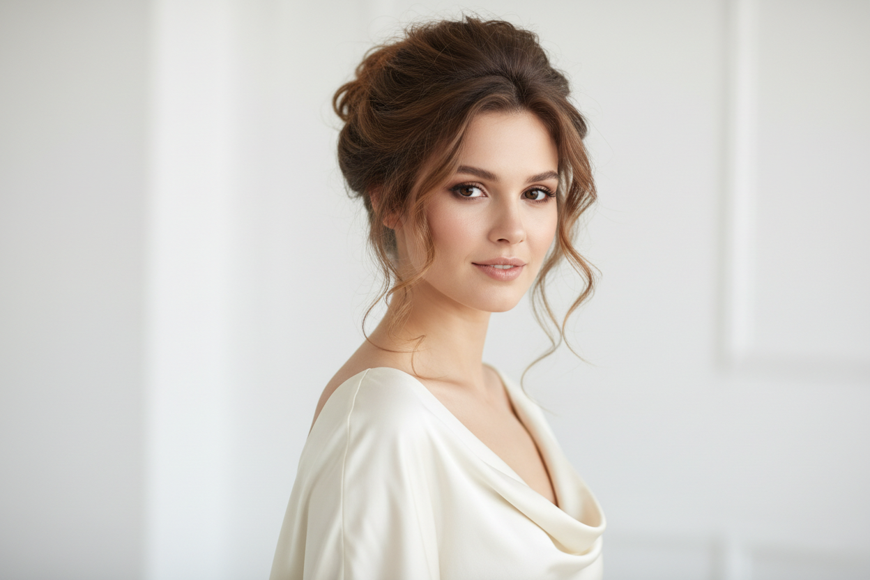 styled hair in humanized female model