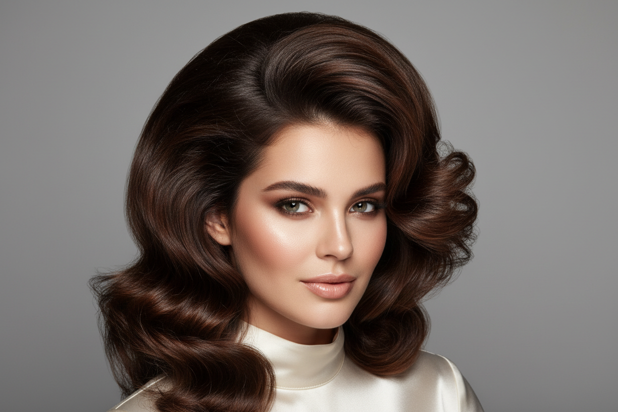 styled hair in humanized female model